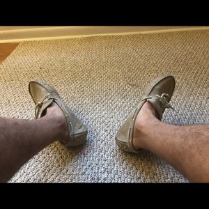 Men’s sperry topsider suede slip on shoes